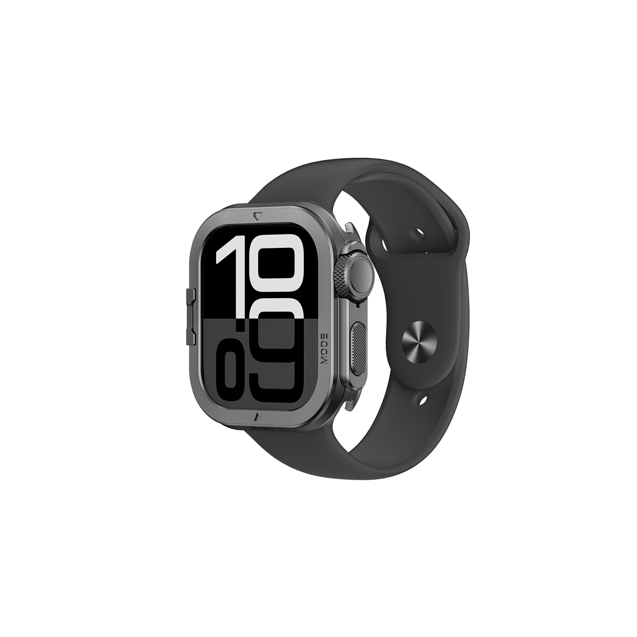 AmazingThing Titan Pro Metallisuojakuori Apple Watch 11 46mm Alumiini - Musta
