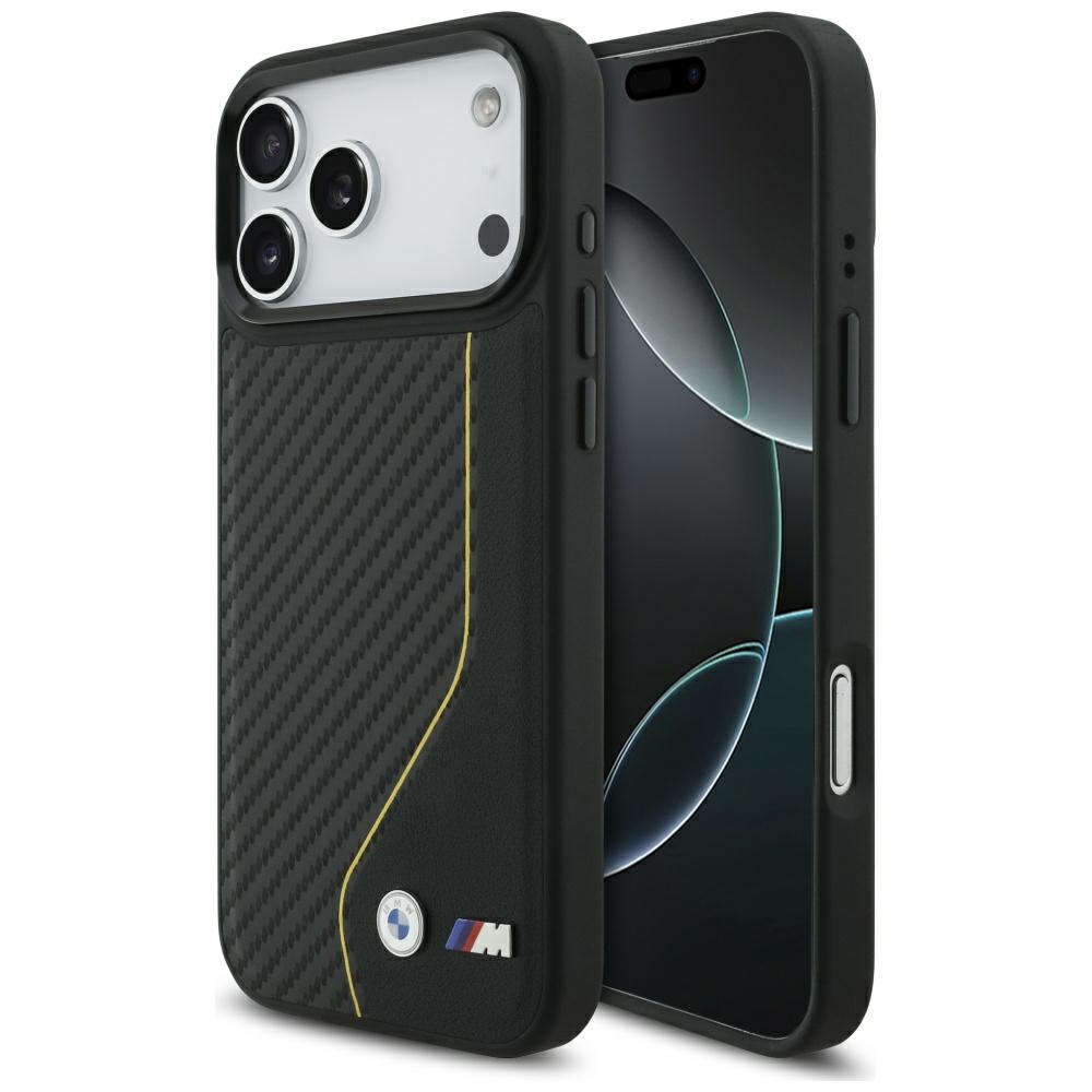 BMW M Carbon Line & Logo MagSafe Suojakuori iPhone 17 Pro Maxille - keltainen