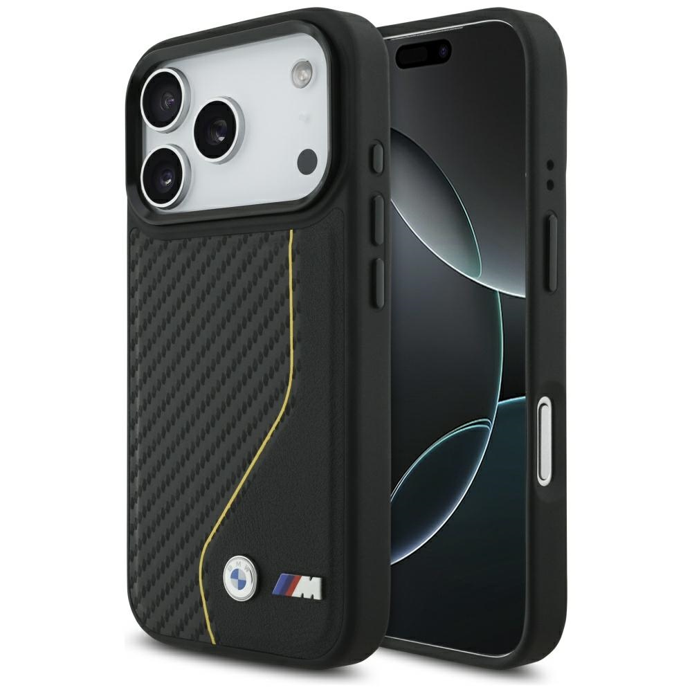 BMW M Carbon Line & Logo MagSafe Suojakuori iPhone 17 Prolle - keltainen