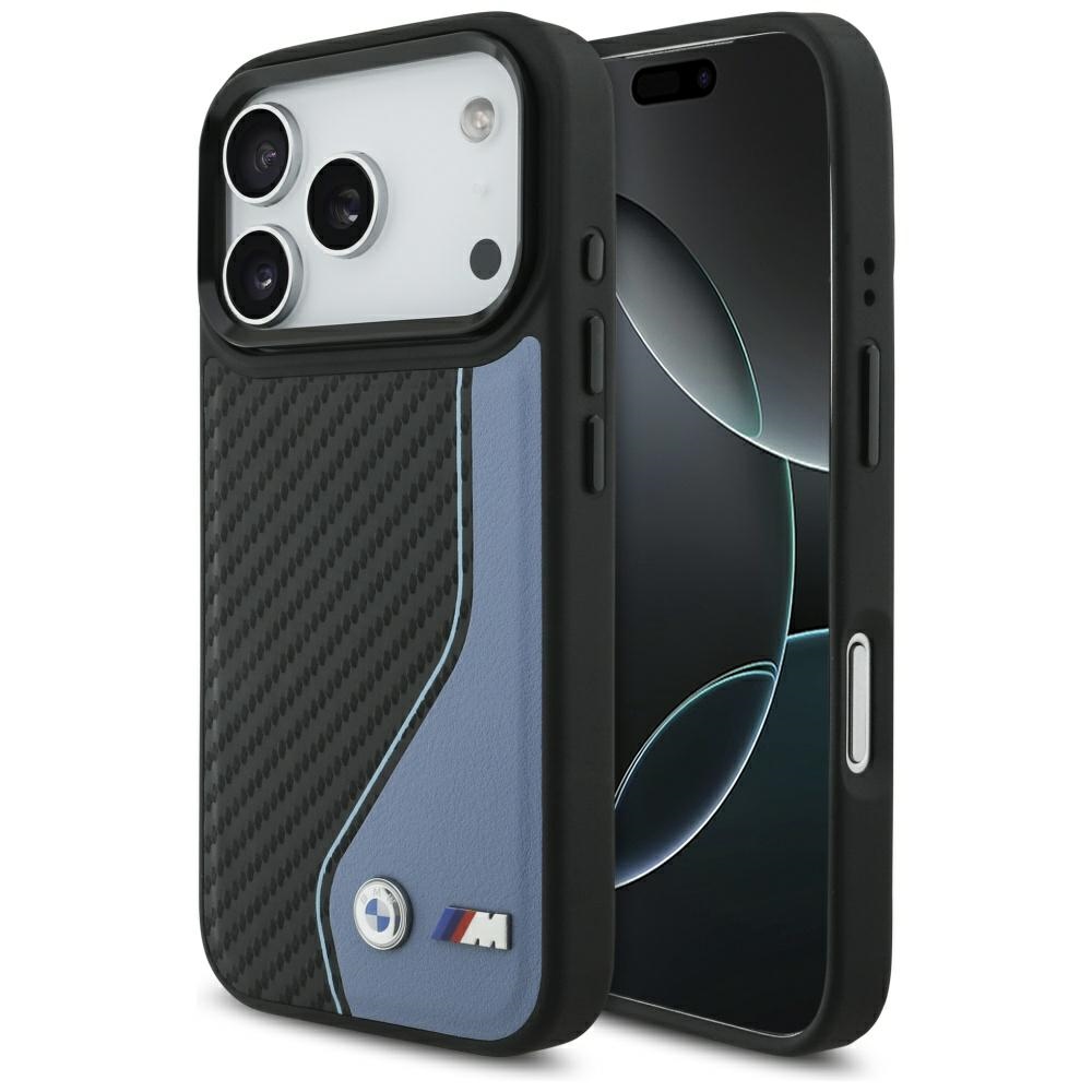 BMW M Carbon Logo MagSafe Suojakuori iPhone 17 Prolle - sininen