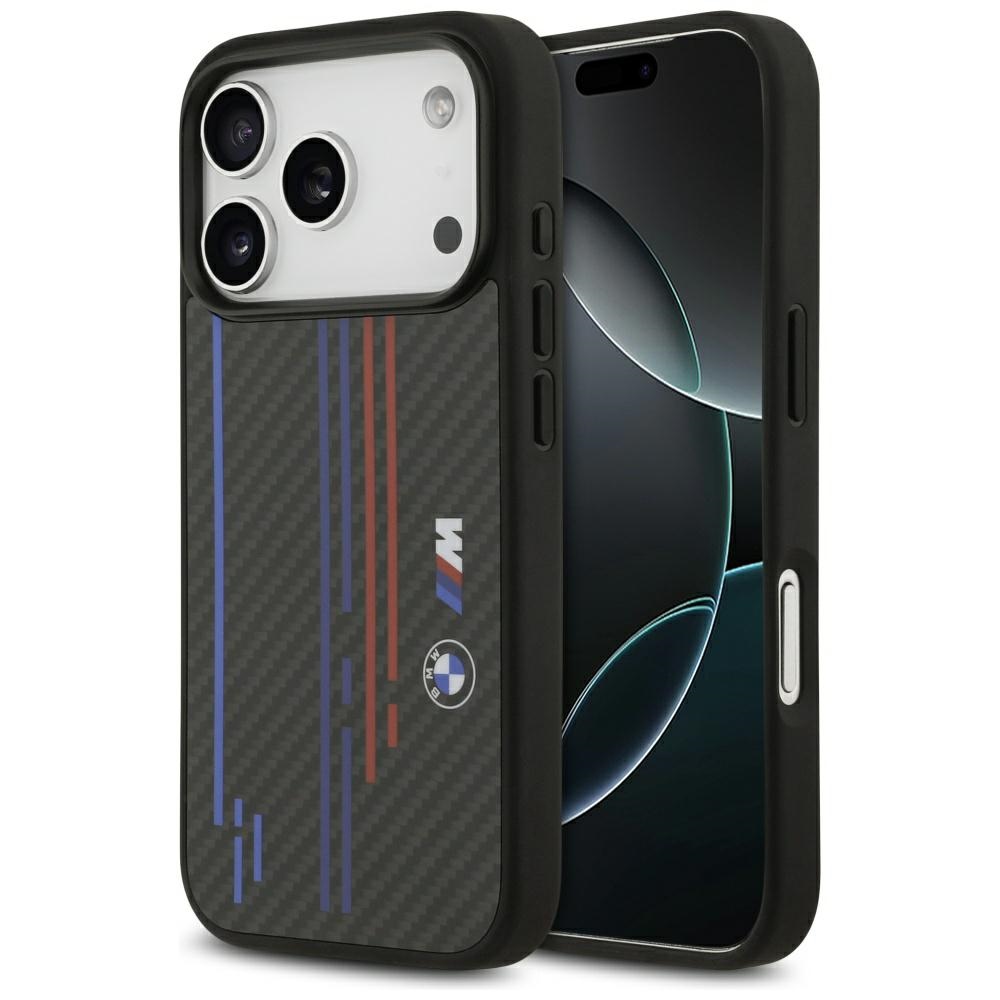 BMW M Kevlar Lines & Logo MagSafe Suojakuori iPhone 17 Prolle - musta