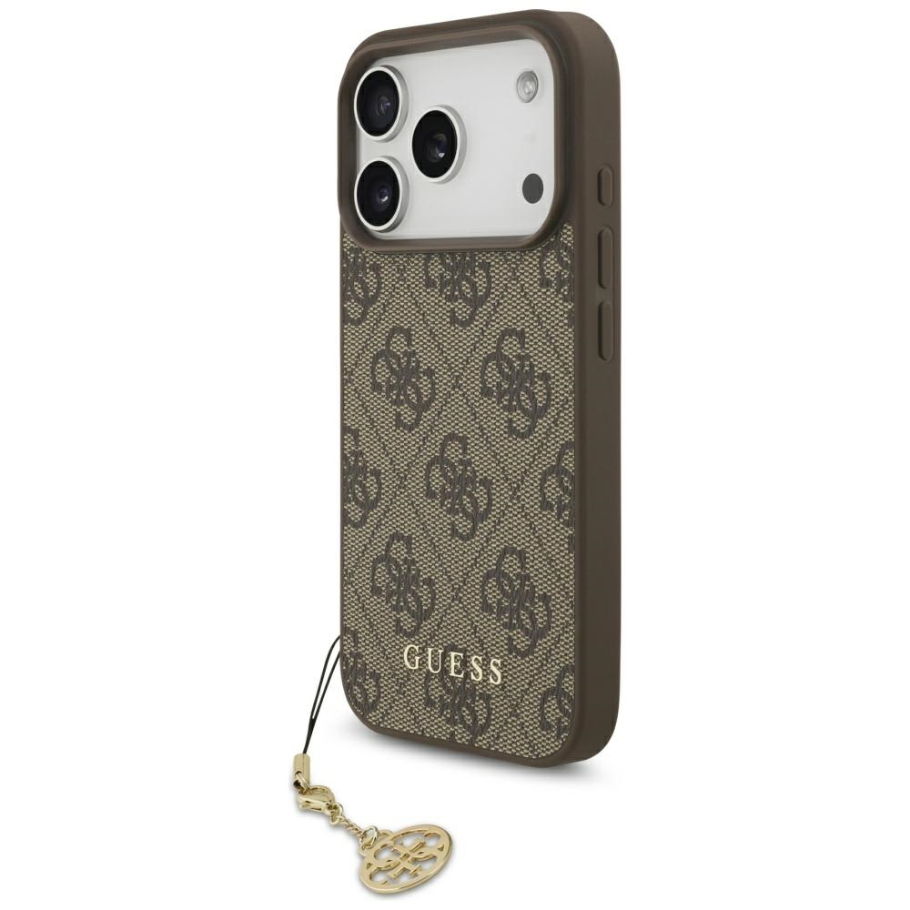 Guess 4G Charms Collection MagSafe Suojakuori iPhone 17 Prolle - ruskea