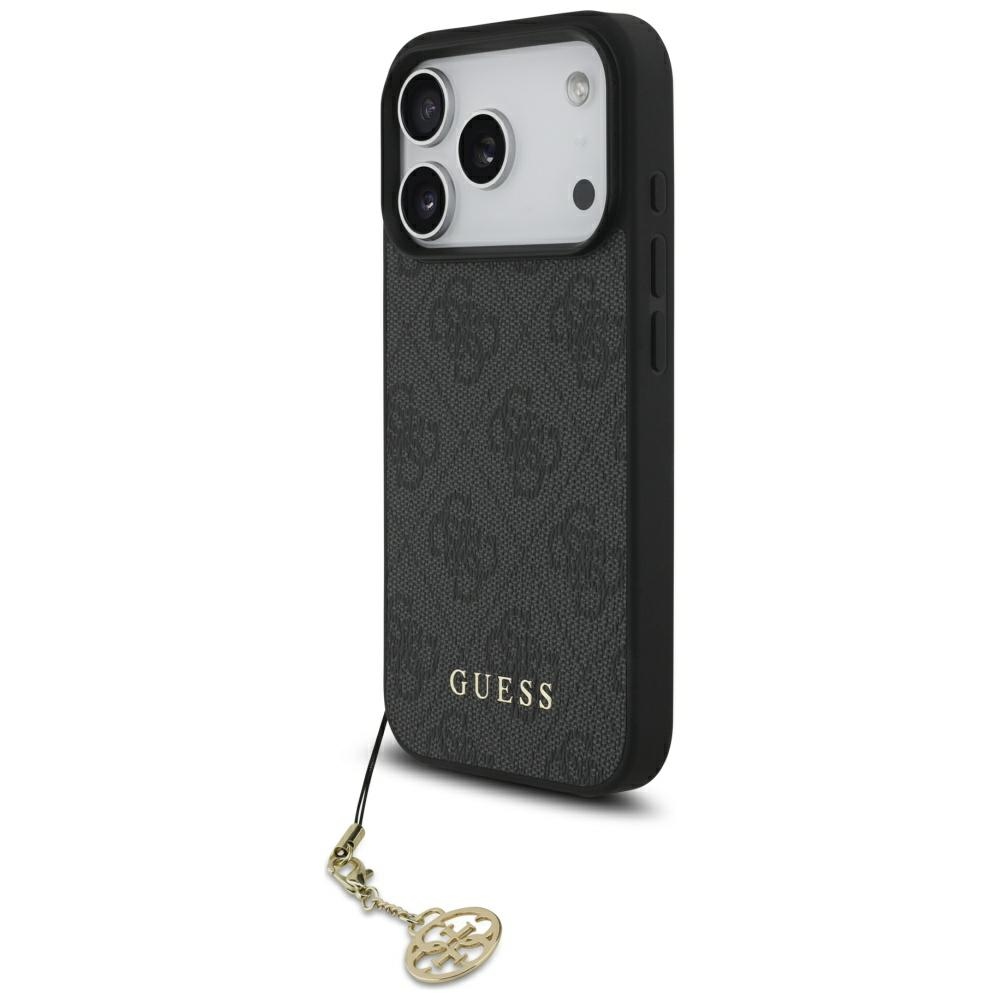 Guess 4G Charms Collection MagSafe Suojakuori iPhone 17 Prolle - musta