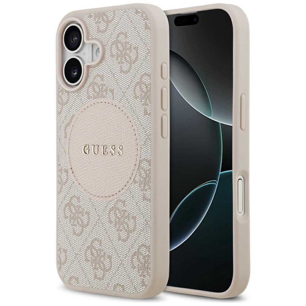 Guess 4G Circle Classic Logo MagSafe -suojakuori iPhone 17 - pinkki