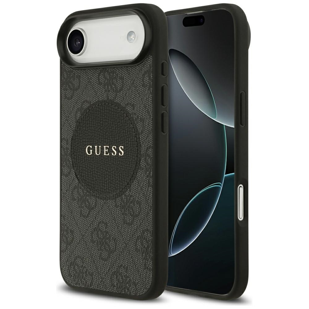 Guess 4G Circle Classic Logo MagSafe Suojakuori iPhone Airille - musta