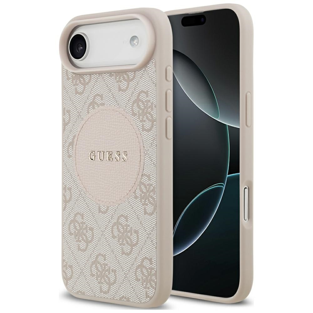 Guess 4G Circle Classic Logo MagSafe Suojakuori iPhone Airille - vaaleanpunainen