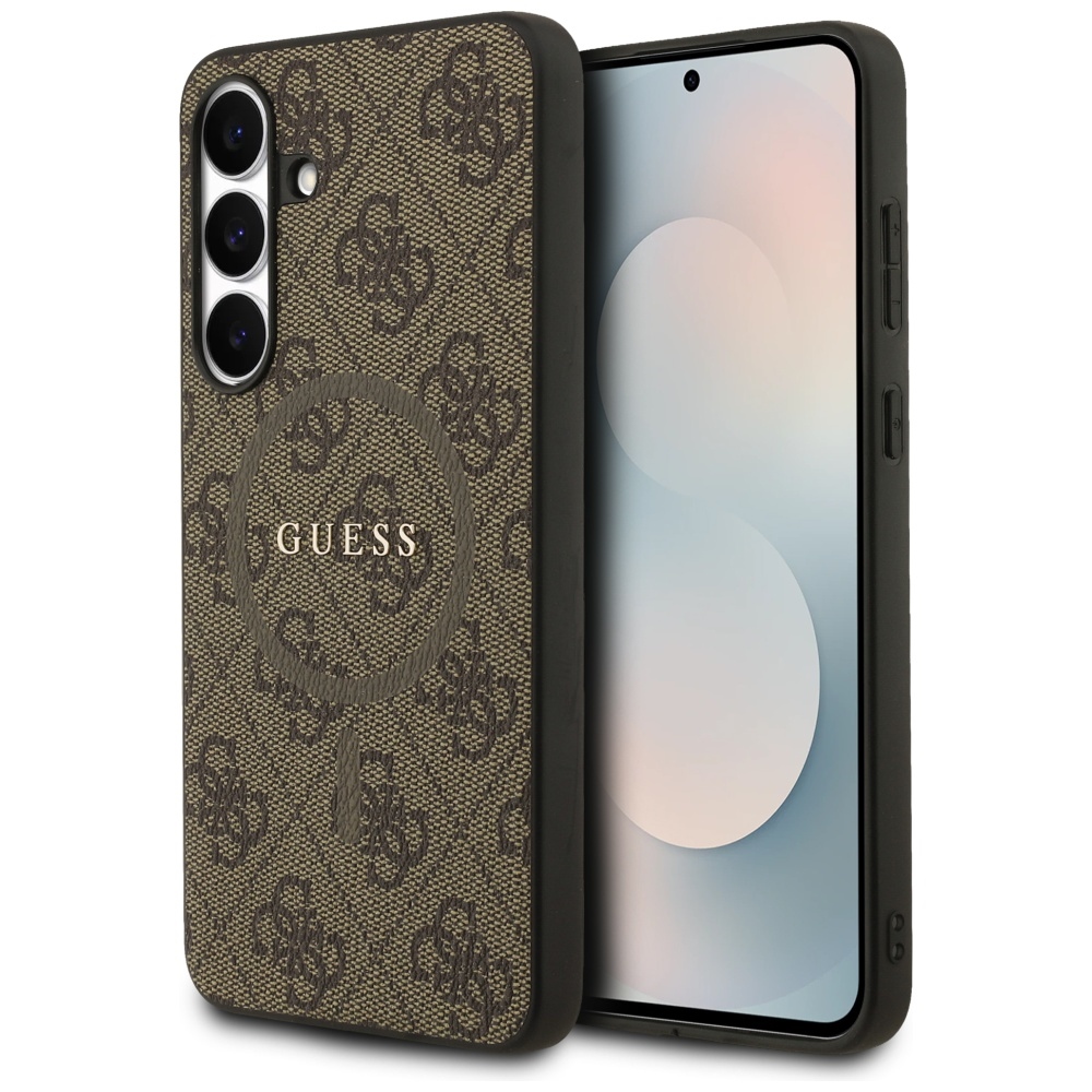 Guess case for Samsung Galaxy S25 FE  HC MAGSAFE PU 4G RING CLASSIC LOGO brown