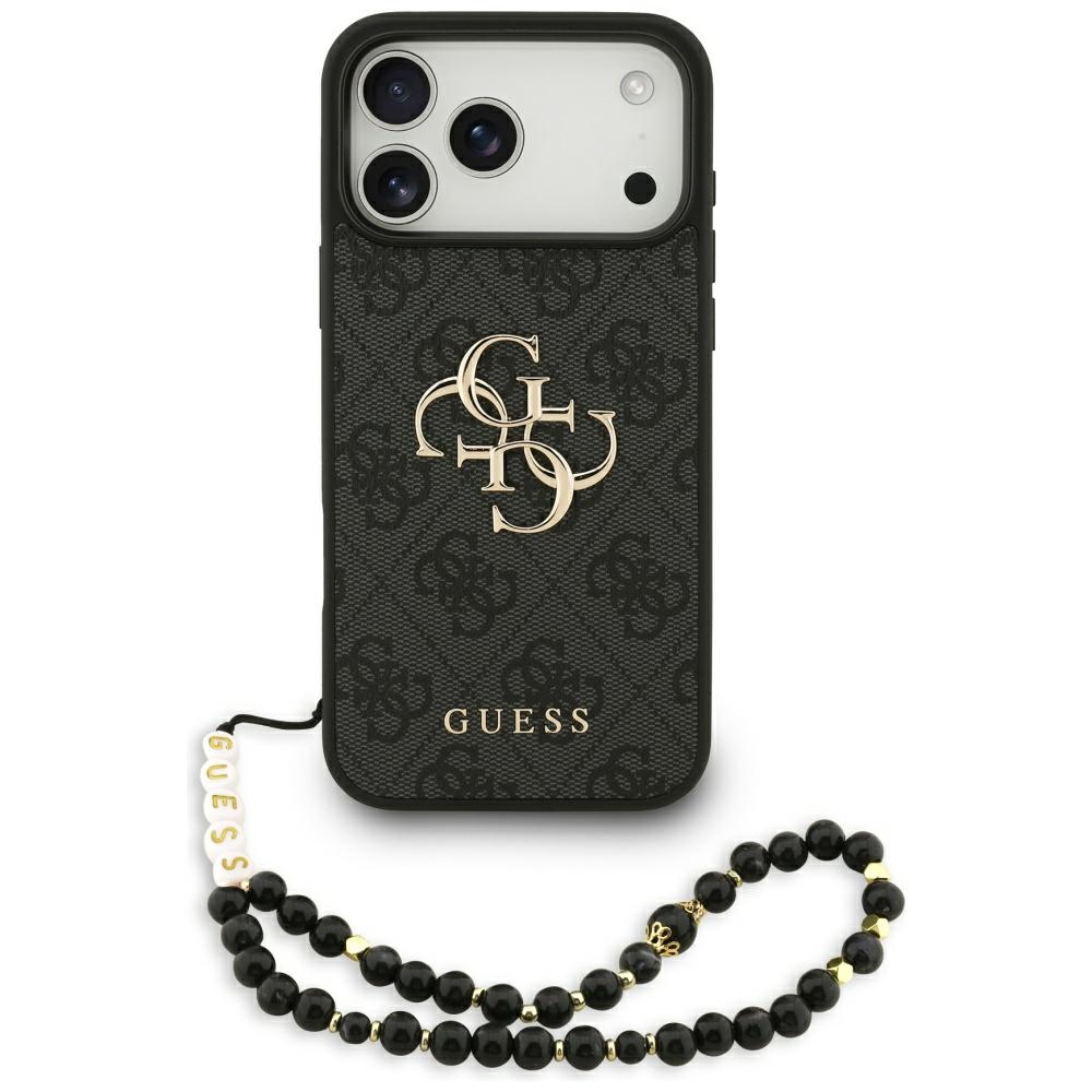 Case Guess PU 4G Metal Logo Strap Apple iPhone 17 Pro Max black