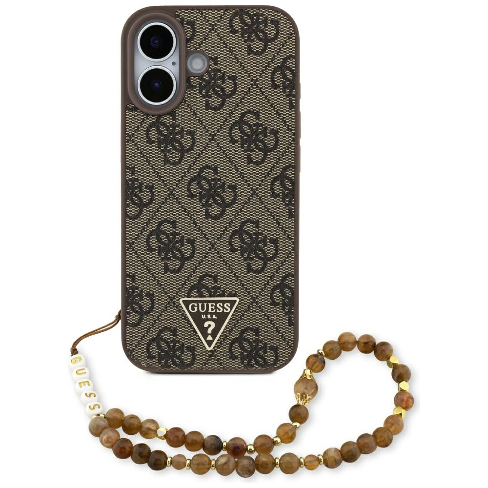 Guess 4G Strap Triangle Logo MagSafe Suojakuori iPhone 17:lle - ruskea