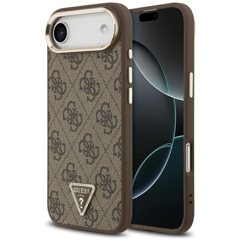 Guess 4G Triangle Logo MagSafe Suojakuori iPhone Airille - ruskea ja kultainen