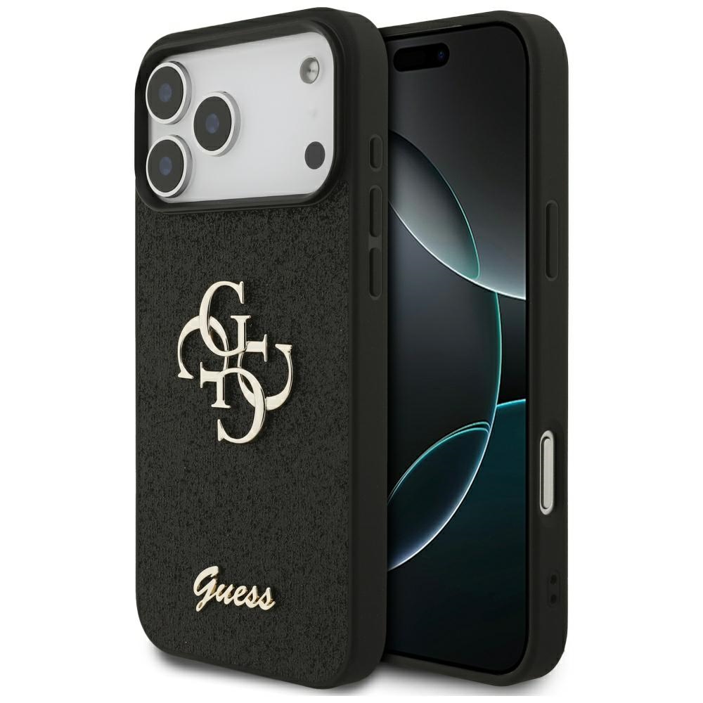 Guess Fixed Glitter Big 4G suojakuori iPhone 17 Pro Max - musta