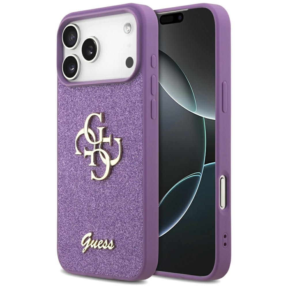 Guess Fixed Glitter Big 4G Suojakuori iPhone 17 Pro Maxille - violetti