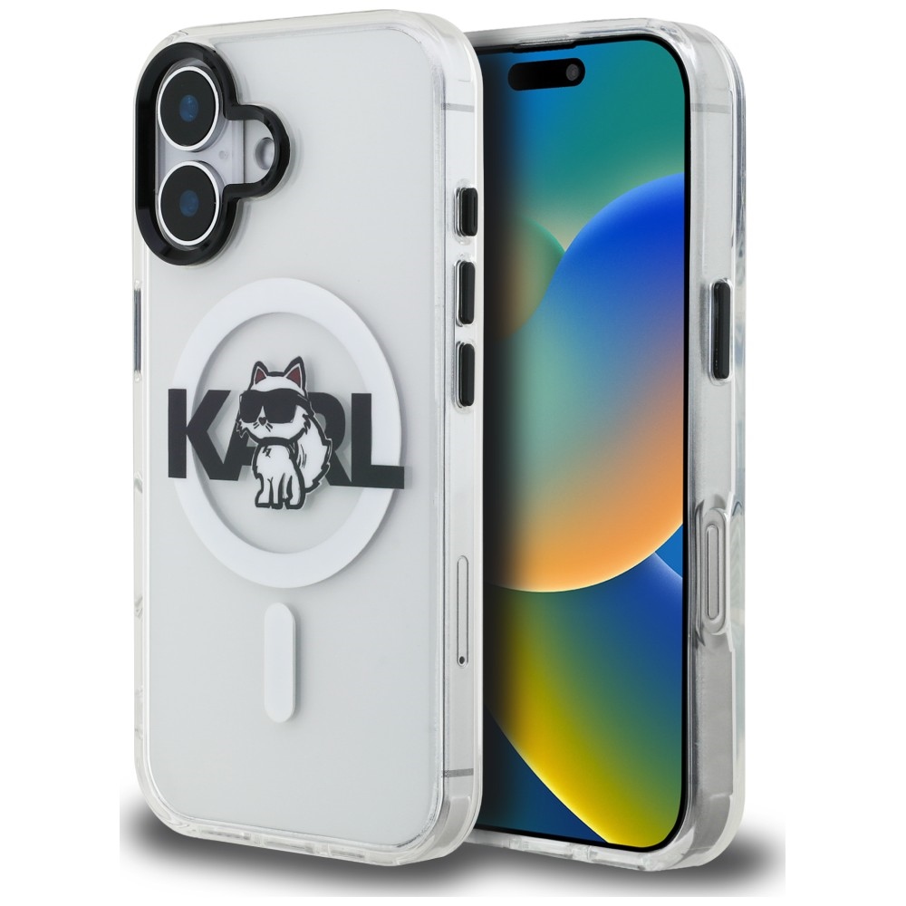 Karl Lagerfeld IML Choupette Sketch Logo MagSafe Suojakuori iPhone 17:lle - kirkas