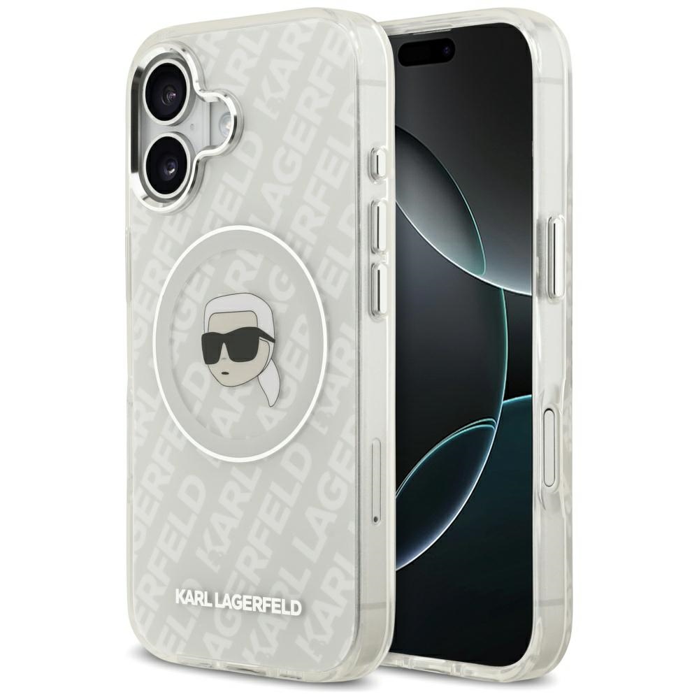 Karl Lagerfeld IML Karl Head Logo MagSafe suojakuori iPhone 17 - harmaa
