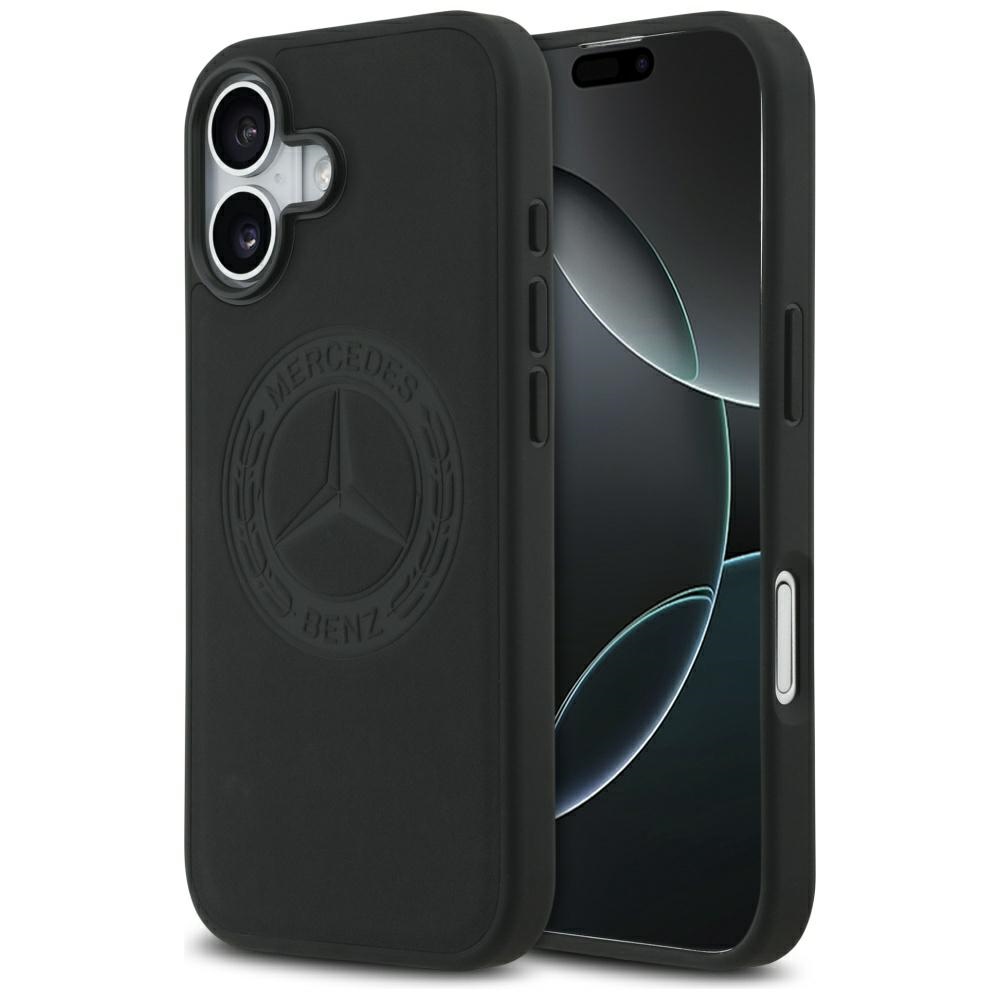 Mercedes Nahkainen Vintage Logo MagSafe Suojakuori iPhone 17:lle - musta