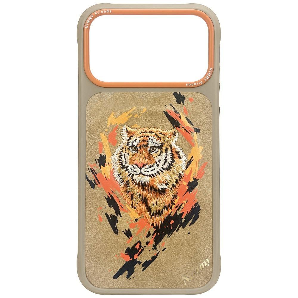 Nimmy Tiger MagSafe Suojakuori iPhone 17 Pro:lle - vaaleanruskea