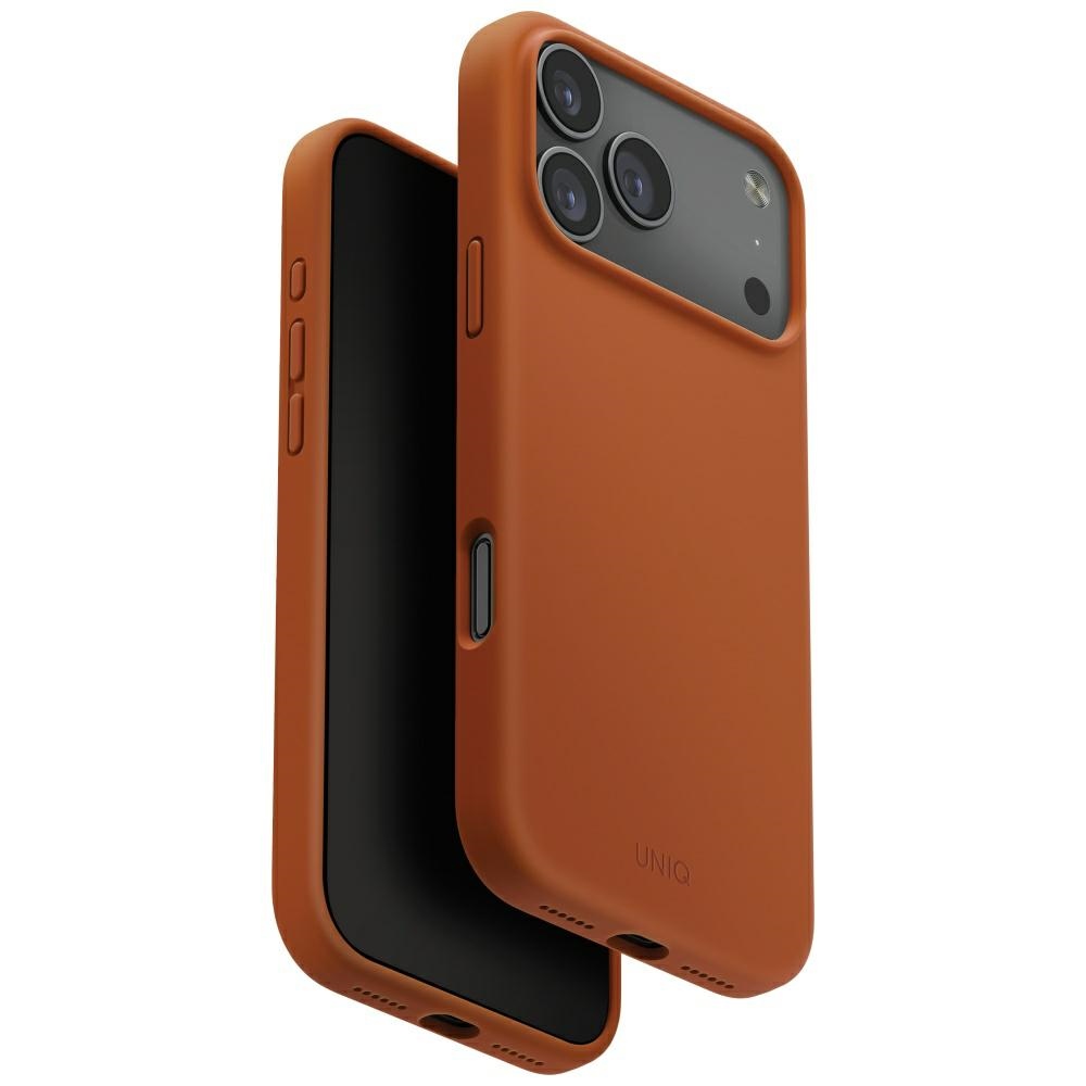 Uniq Lino suojakuori iPhone 17 Pro Max Magclick-latauksella - oranssi