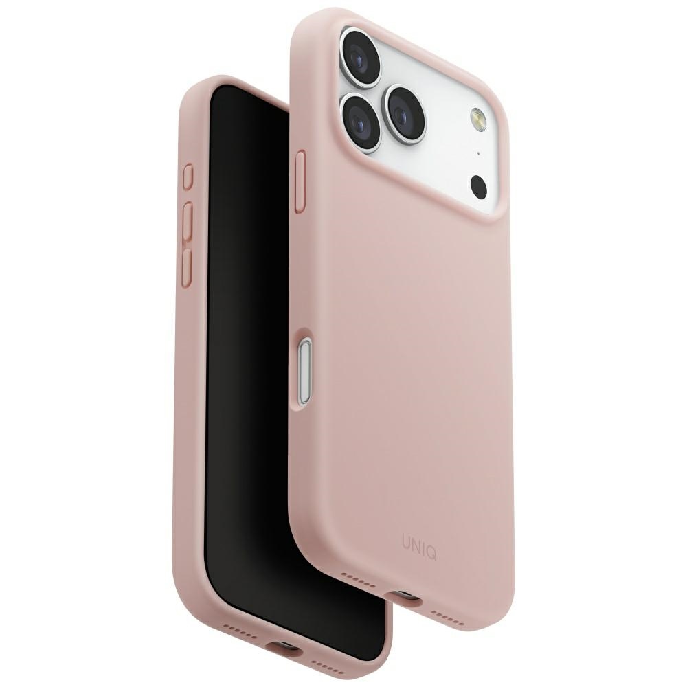 Uniq Lino Magclick Charging Suojakuori iPhone 17 Pro Max:lle - vaaleanpunainen