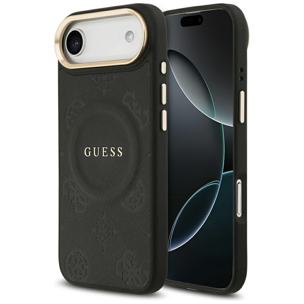Guess Peony Hot Stamp MagSafe Suojakuori iPhone Air:lle - musta