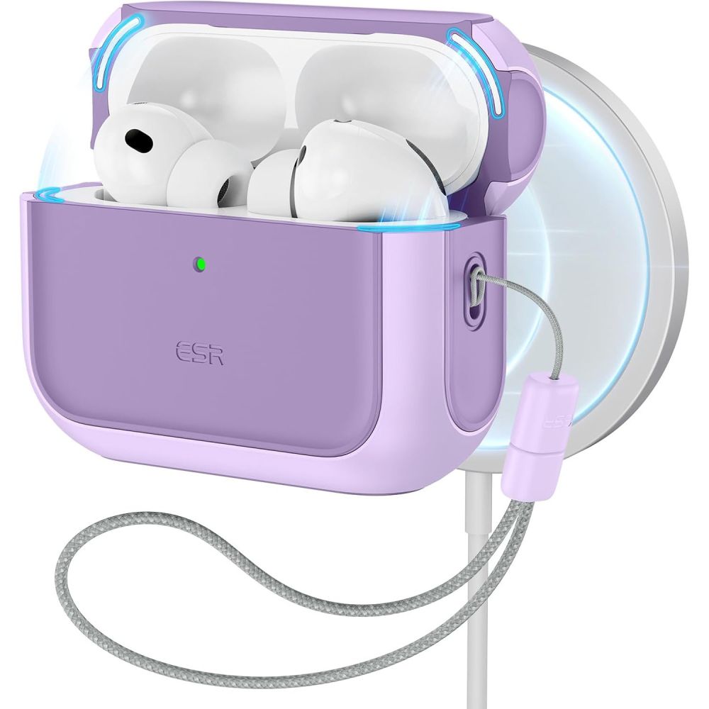 ESR Orbit Halolock MagSafe Suojakuori AirPods Pro:lle - violetti