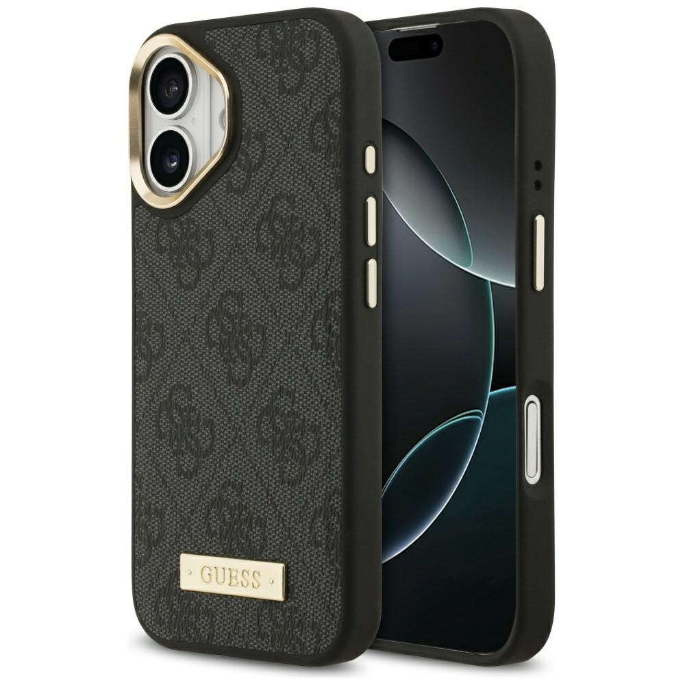 Guess 4G Logo Plate MagSafe -suojakuori iPhone 17 - musta