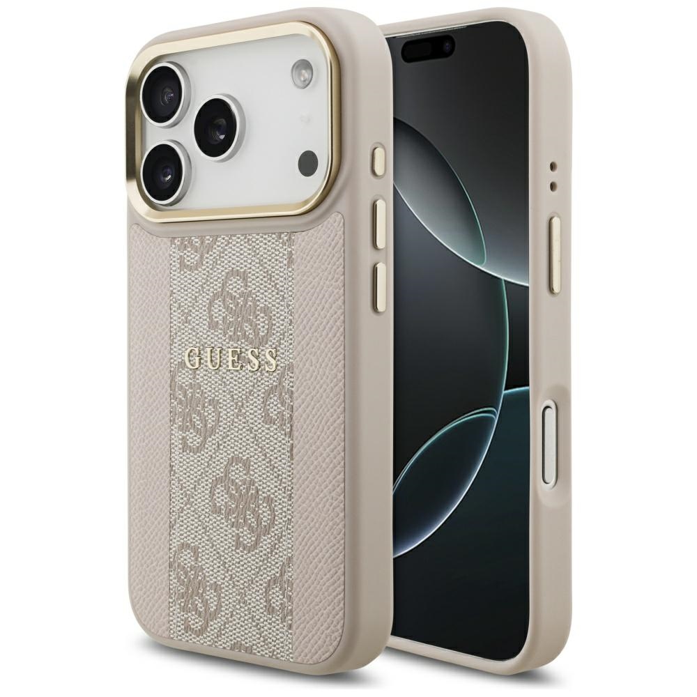Guess 4G Stripe MagSafe suojakuori iPhone 17 Pro - pinkki