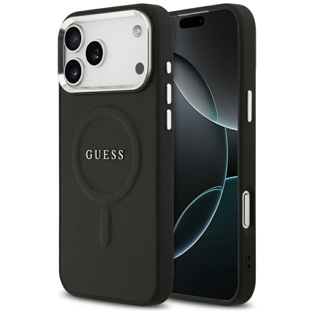 Guess Classic Logo MagSafe Suojakuori iPhone 17 Pro Max:lle - musta