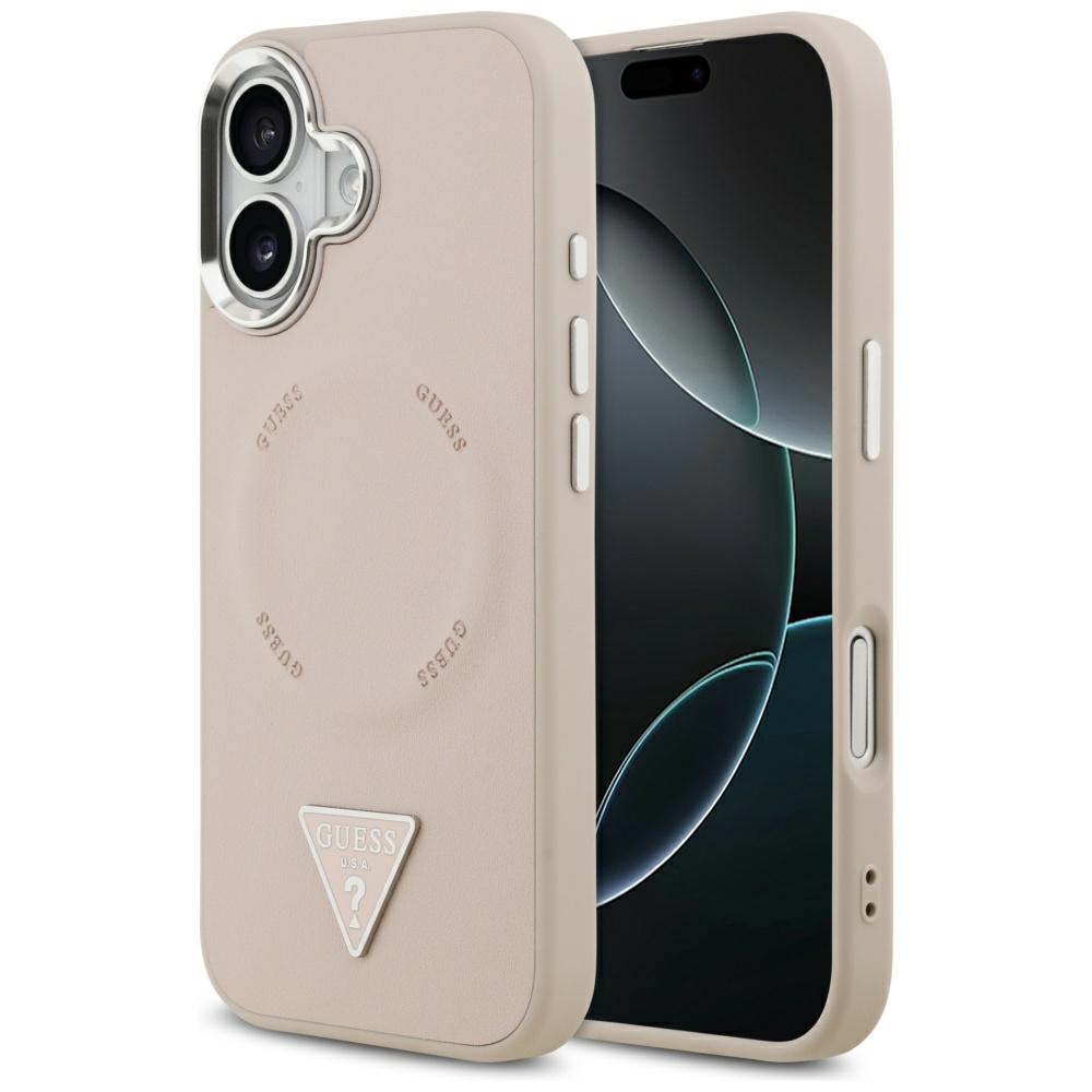 Guess Triangle Logo MagSafe -suojakuori iPhone 17 - pinkki