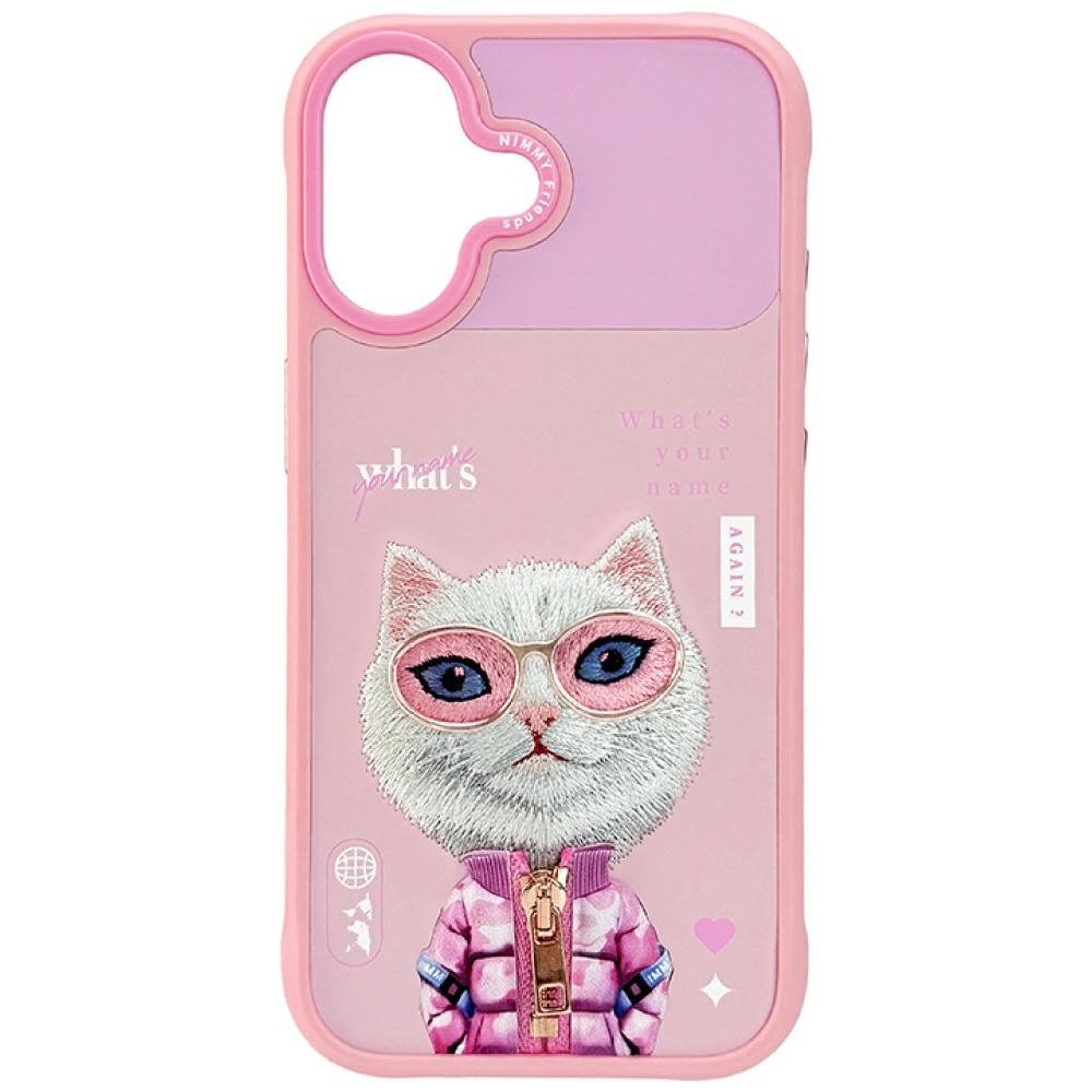 Nimmy Cool&Cute 2.0 Cat Suojakuori iPhone 17:lle - Vaaleanpunainen