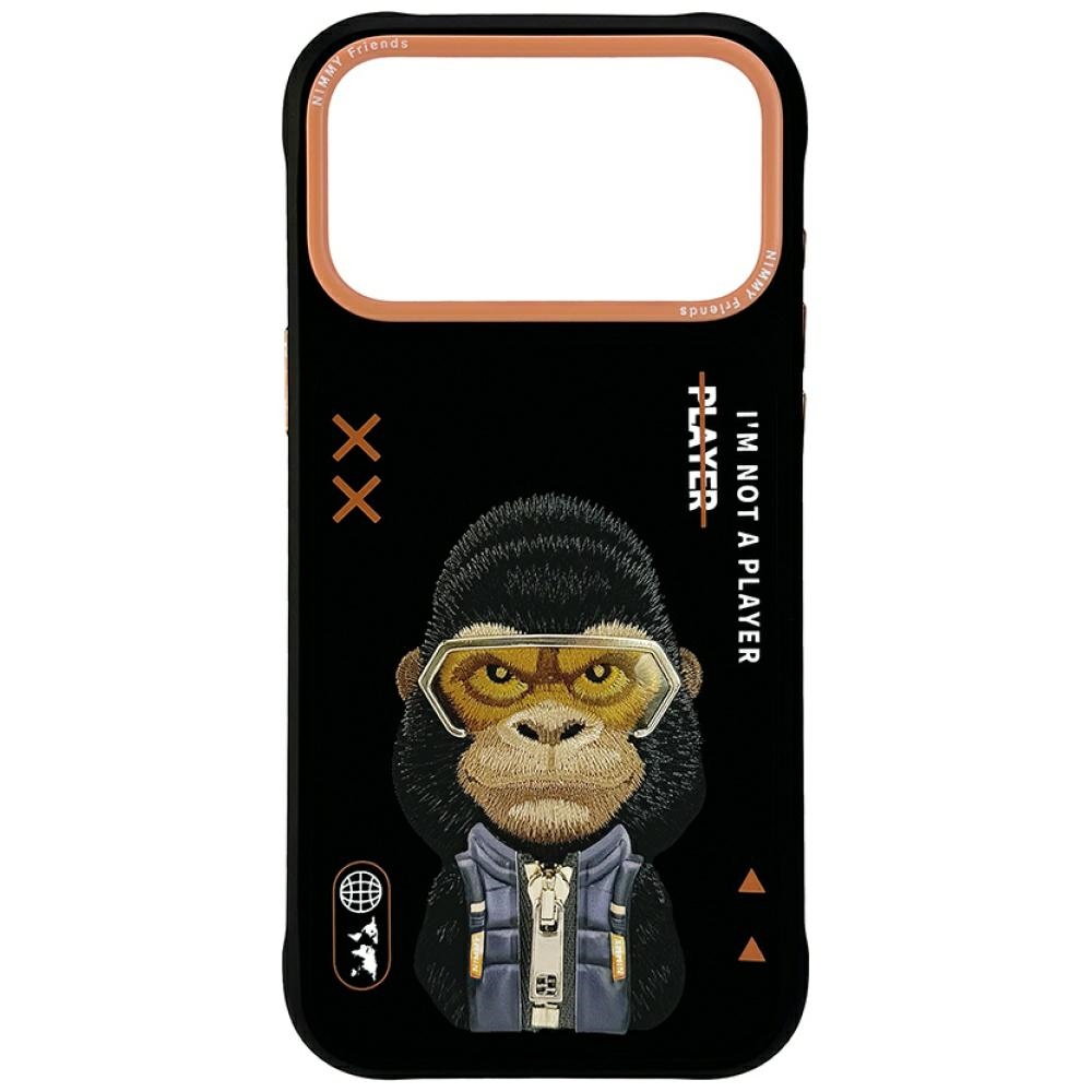 Nimmy Cool&Cute 2.0 Gorilla Suojakuori iPhone 17 Pro:lle - Musta