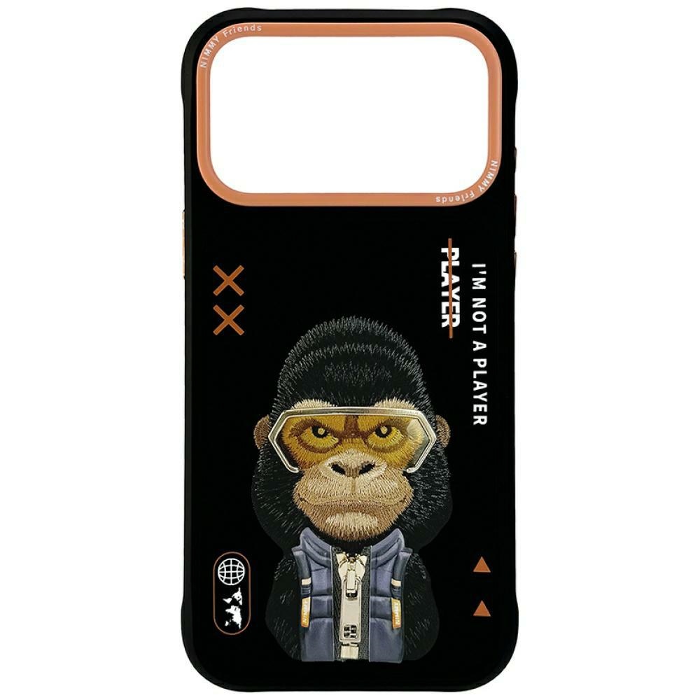 Nimmy Cool&Cute 2.0 Gorilla Suojakuori iPhone 17 Pro Max:lle - Musta