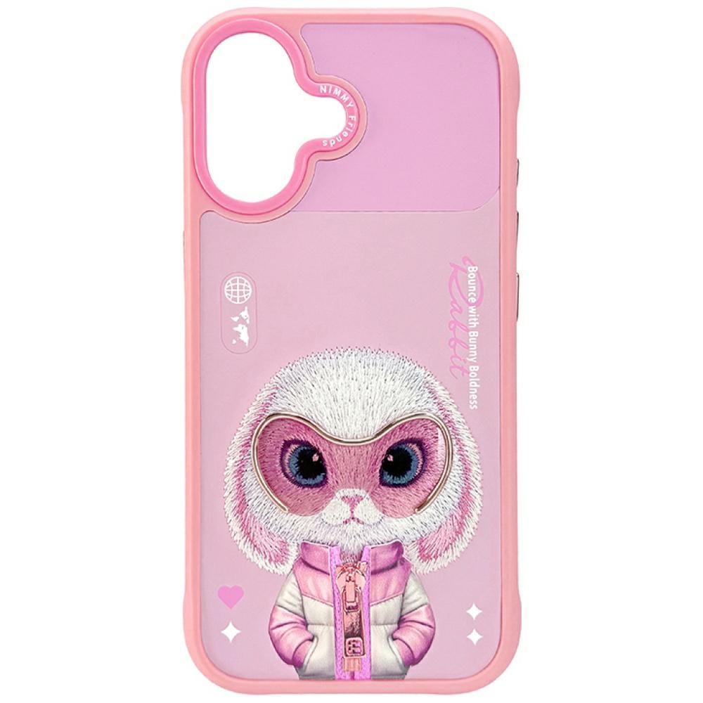 Nimmy Cool&Cute 2.0 Rabbit Suojakuori iPhone 17:lle - Vaaleanpunainen