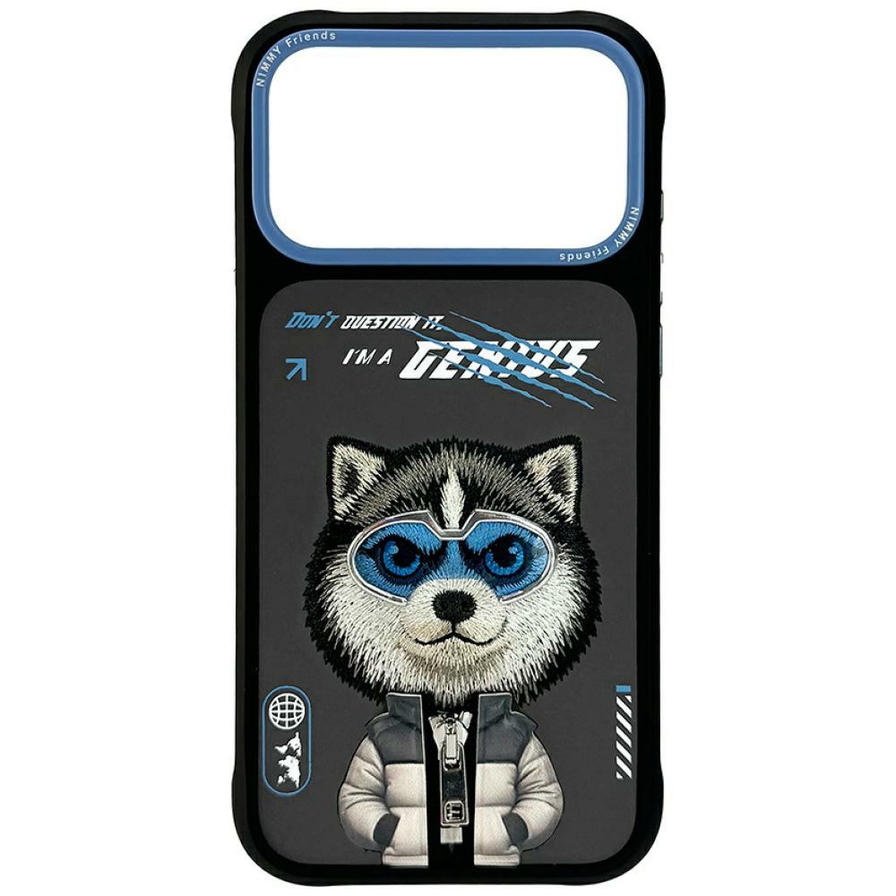 Nimmy Cool&Cute 2.0 Wolf -suojakuori iPhone 17 Pro Max - musta