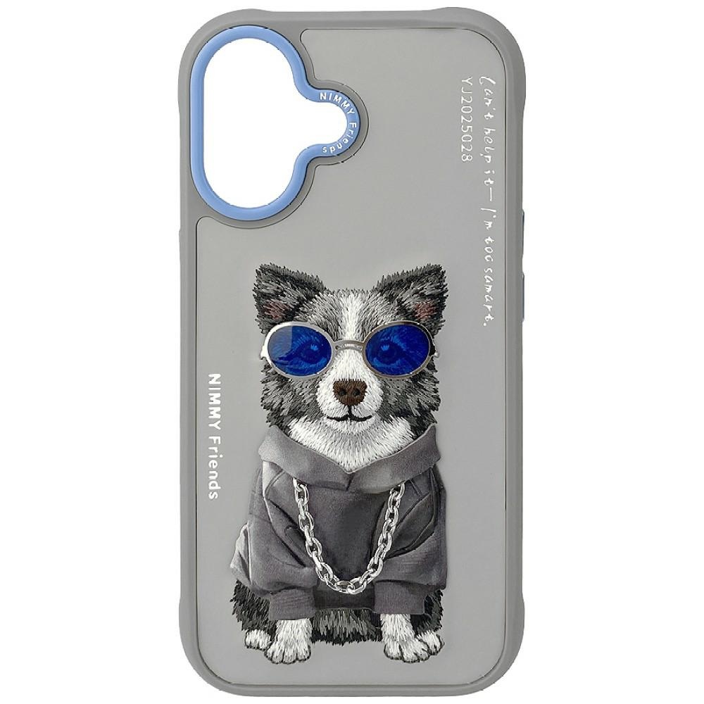 Nimmy Glasses Cool Nag Suojakuori iPhone 17:lle - Harmaa