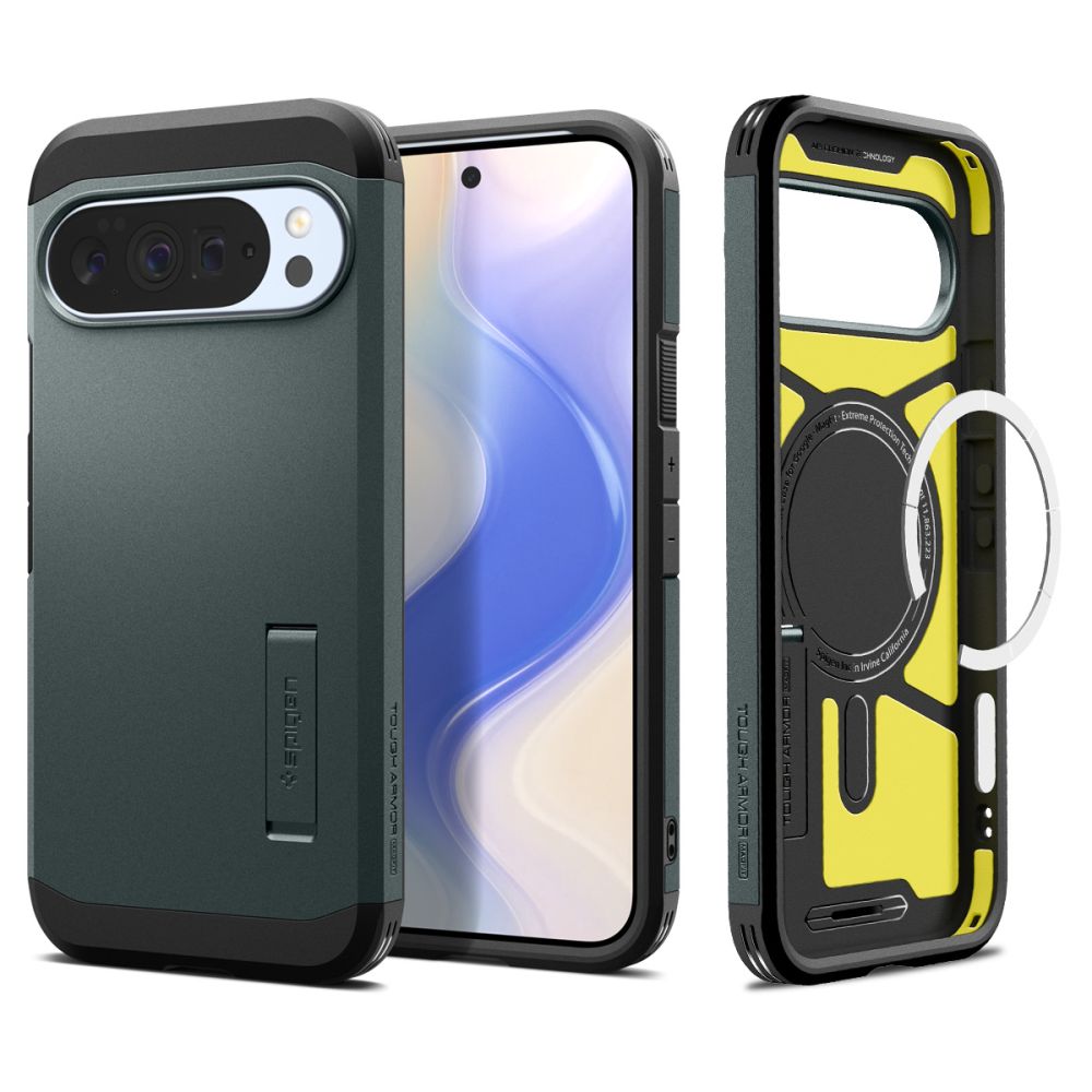Spigen Tough Armor Mag MagSafe Suojakuori Google Pixel 10 Pro XL:lle - Vihreä