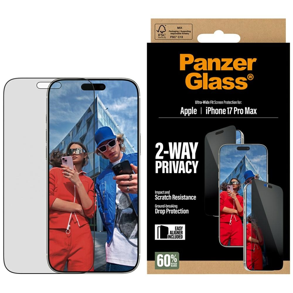 PanzerGlass Ultra-Wide Fit EasyAligner Privacy suojalasi iPhone 17 Pro Max