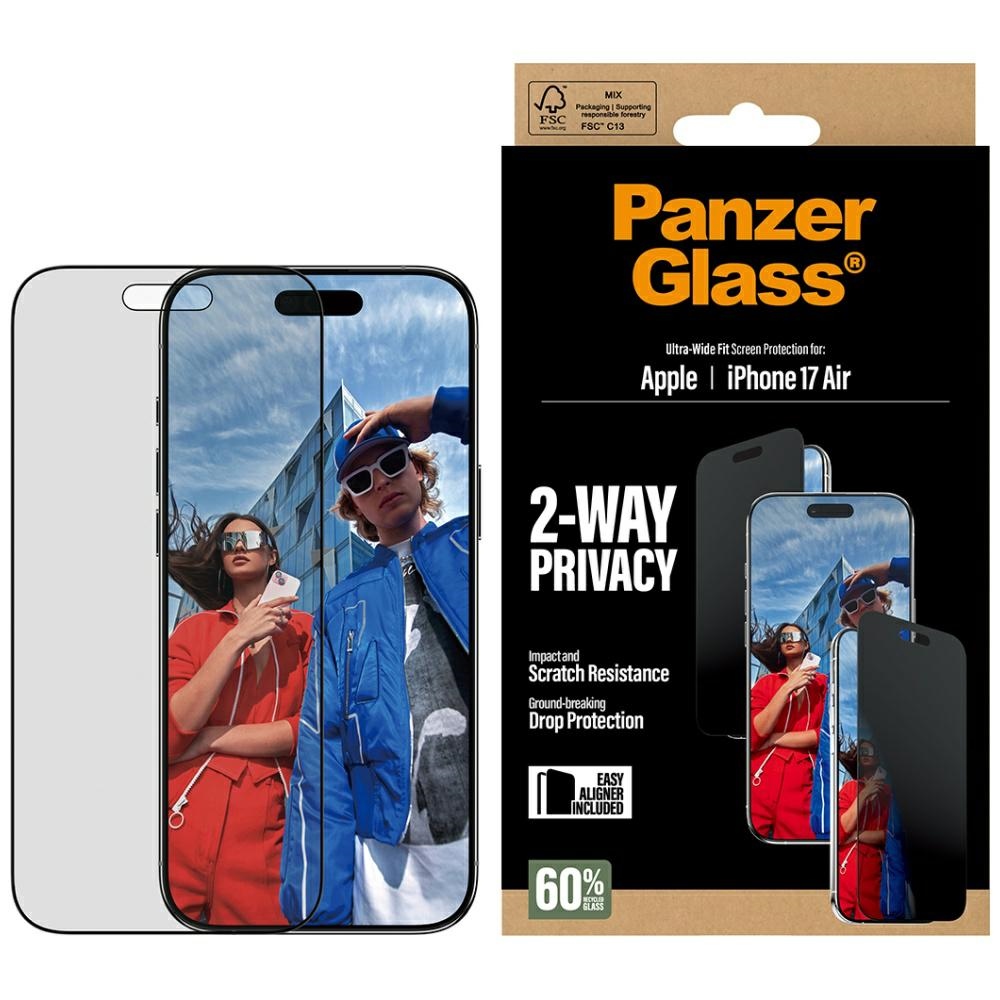 PanzerGlass Ultra-Wide Fit EasyAligner Privacy suojalasi iPhone Air