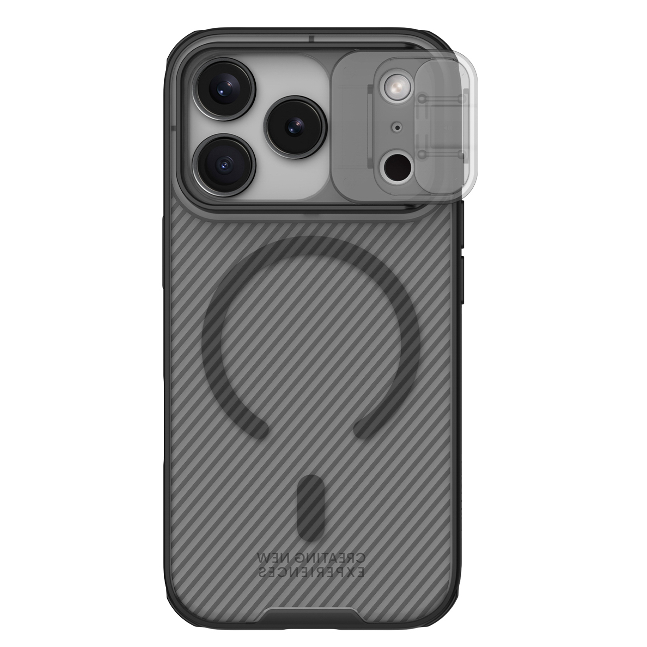 Nillkin CamShield Pro MagSafe-yhteensopiva suojakuori iPhone 17 Pro Max:lle - läpinäkyvä musta