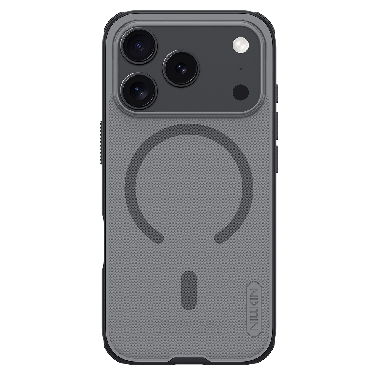 Nillkin Super Frosted Shield Pro MagSafe-yhteensopiva suojakuori iPhone 17 Pro:lle - läpinäkyvä musta