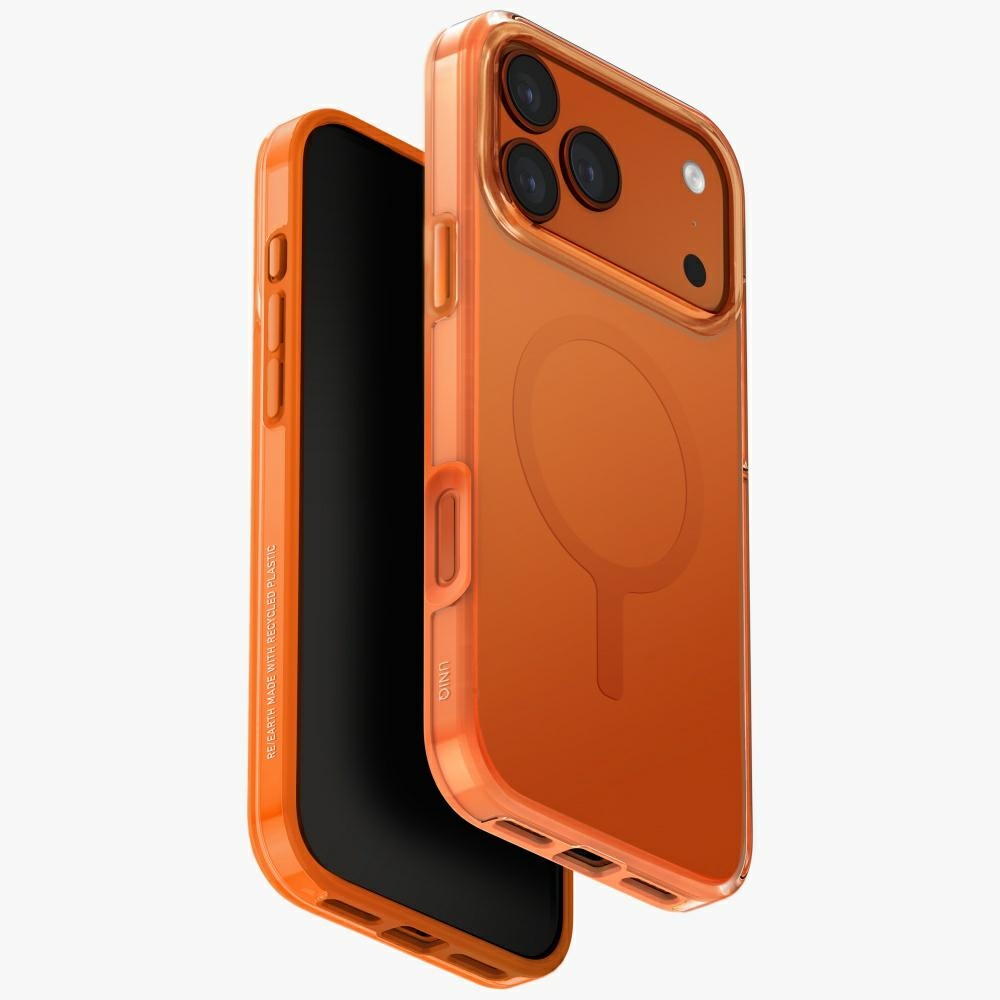 Uniq Clario Magclick lataussuojakuori iPhone 17 Pro Max oranssi