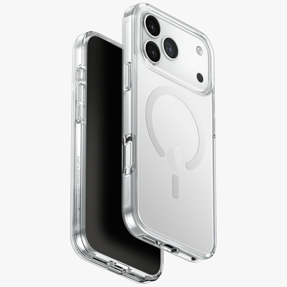 Uniq Clario Magclick lataussuojakuori iPhone 17 Pro Max -puhelimelle - läpinäkyvä