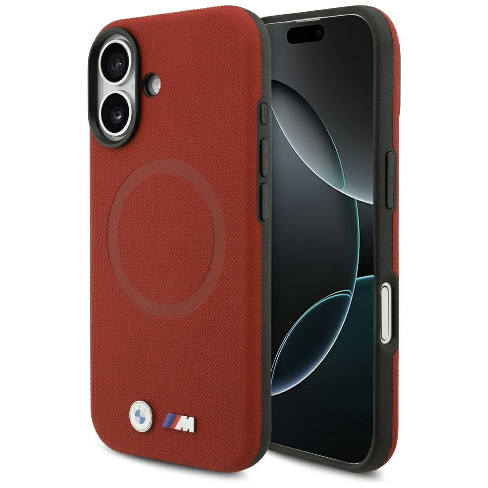 BMW M FW Metal Logo MagSafe Suojakuori iPhone 17:lle - punainen