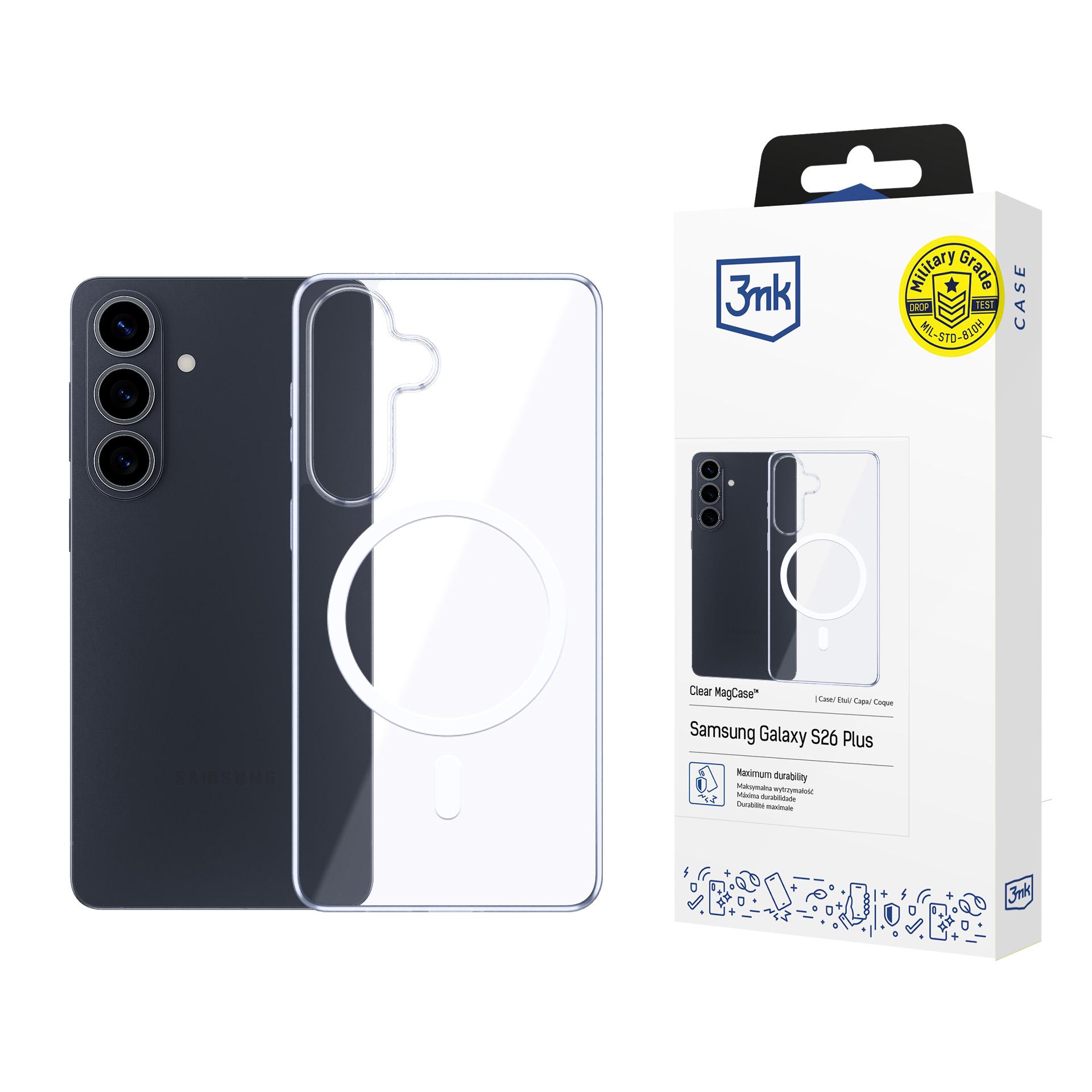 3mk Clear MagCase Samsung Galaxy S26+:lle - läpinäkyvä