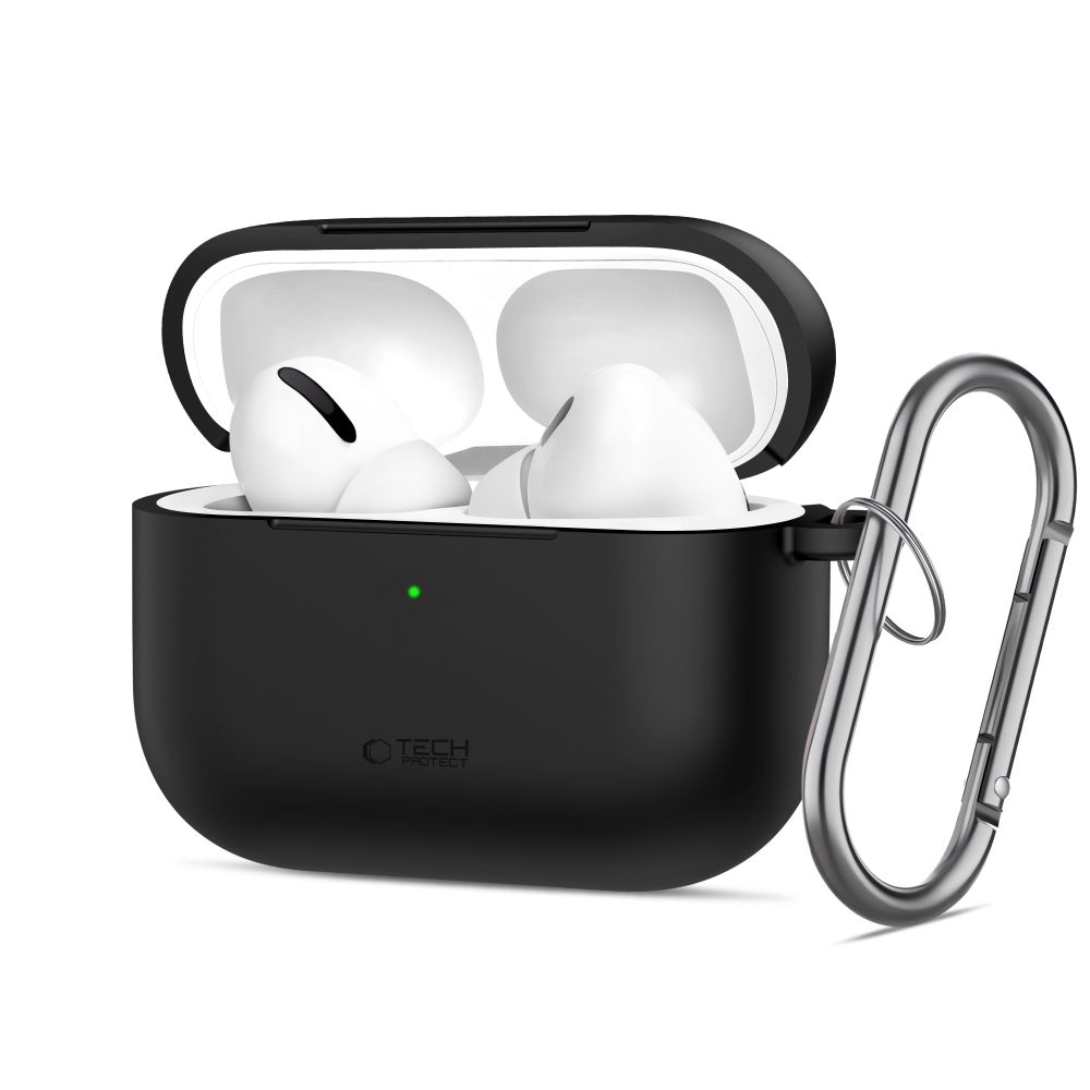 Tech-Protect Silikoninen Hook Suojakuori AirPods Pro 3 -lle - musta