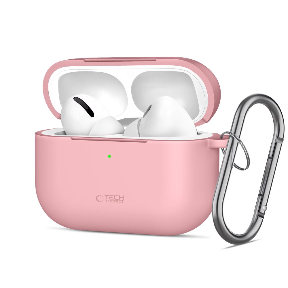 Tech-Protect Silikoninen Hook Suojakuori AirPods Pro:lle - Vaaleanpunainen