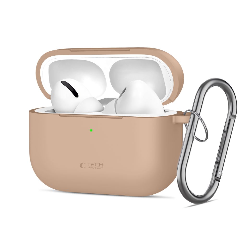 Tech-Protect Silikoninen Hook Suojakuori AirPods Pro:lle - Beige