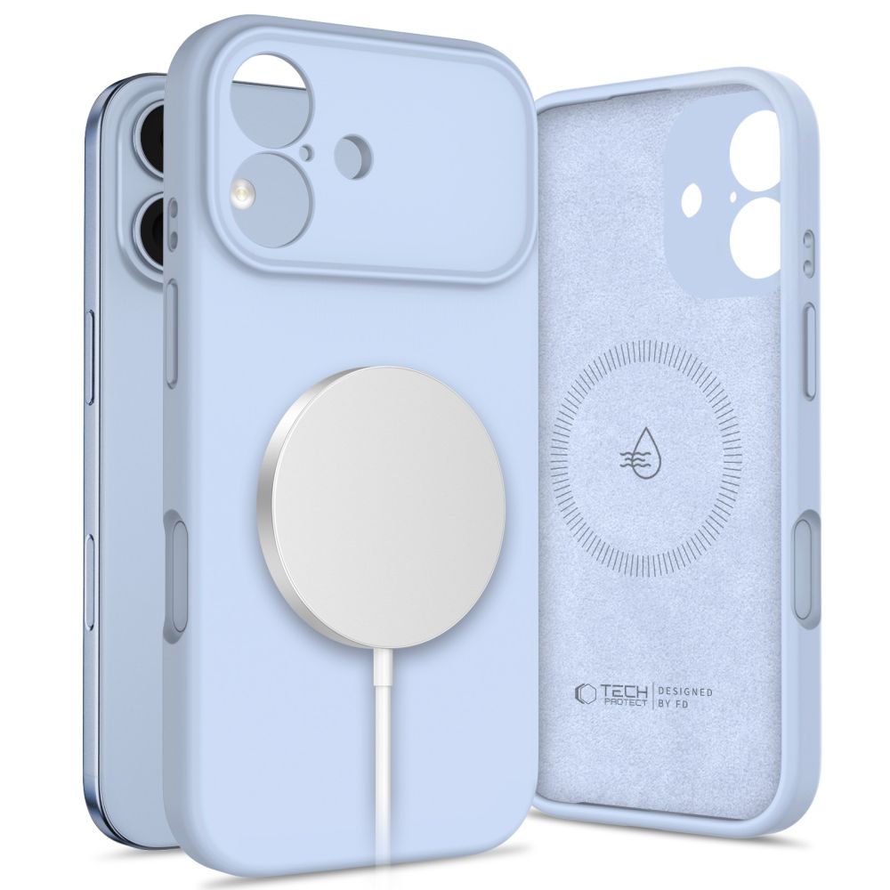 Tech-Protect Silikoninen MagSafe Suojakuori iPhone 17:lle - Sininen