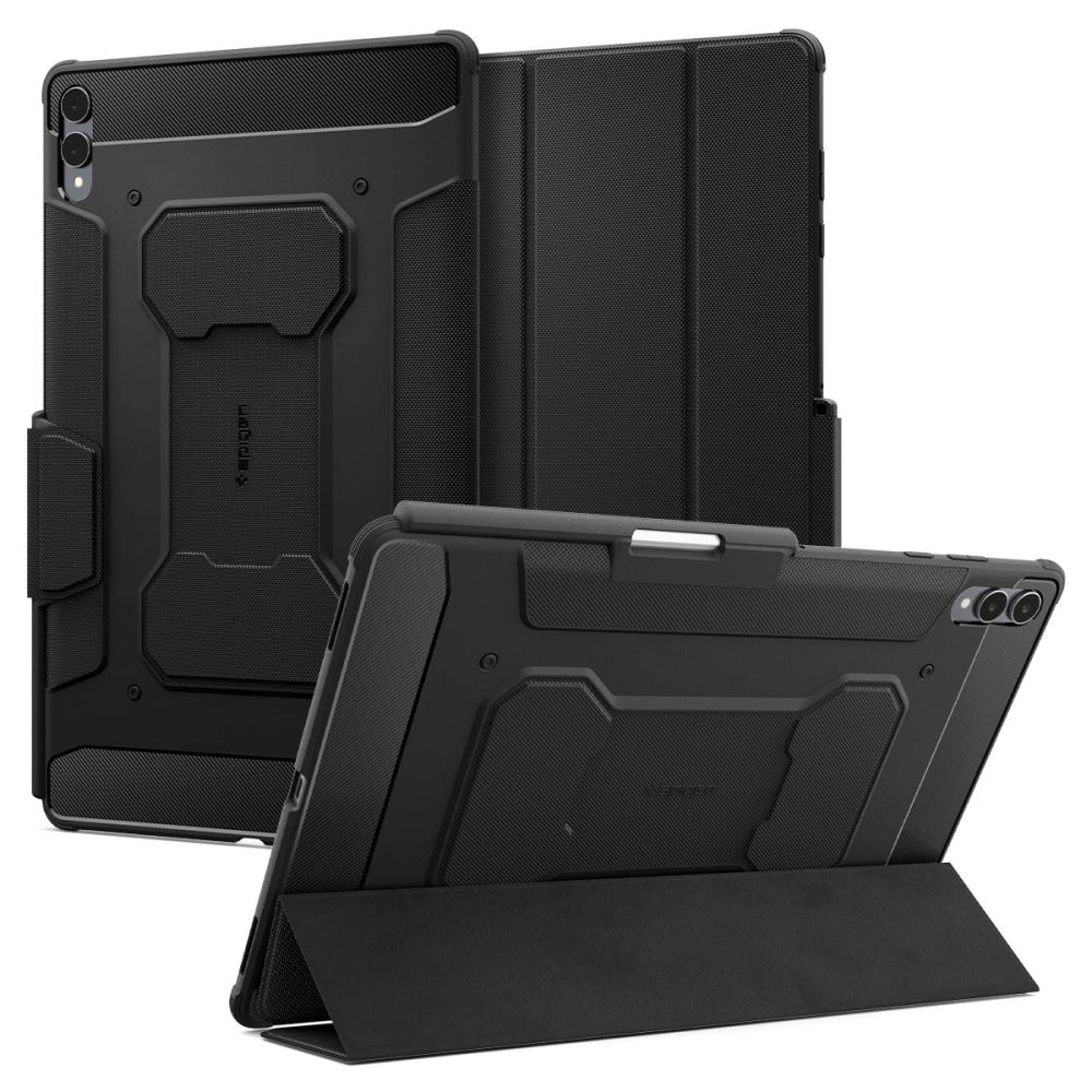 Spigen Rugged Armor Pro Suojakuori Samsung Galaxy Tab S11 Ultra 14.6:lle - Musta