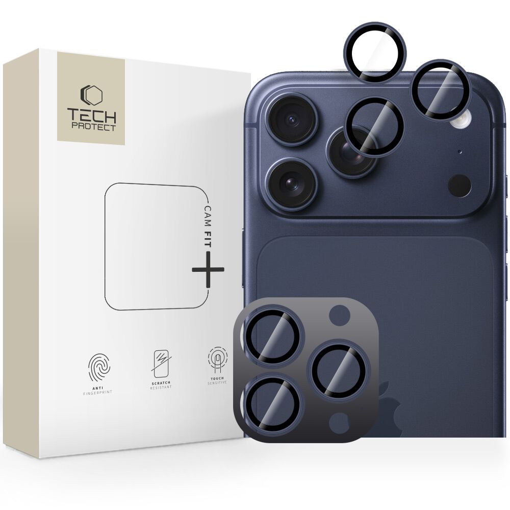 Tech-Protect Camring Fit+ kamerasuoja iPhone 14 Pro / Max / 15 Pro / Max / 16 Pro / Max / 17 Pro / Max:lle - Sininen