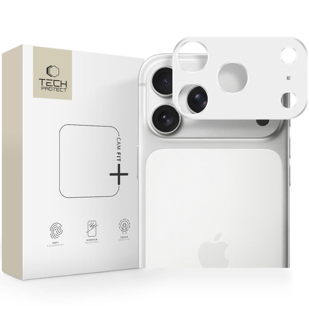 Tech-Protect Camalloy Fit+ kamerasuoja iPhone 17 Pro:lle - Hopeinen